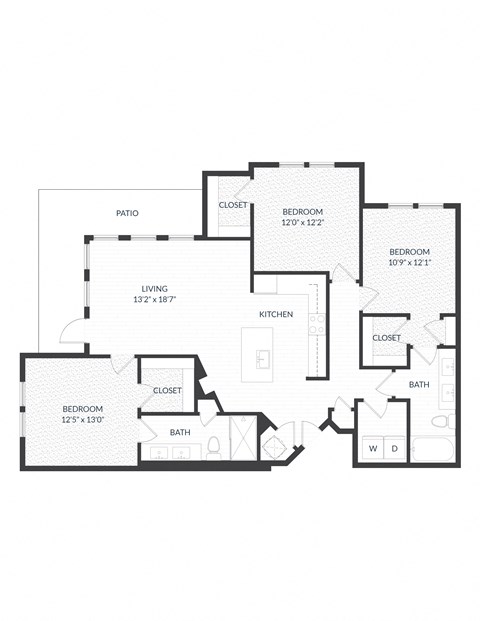 bedroom floor plan | luxury apartments in towson md | the southerly